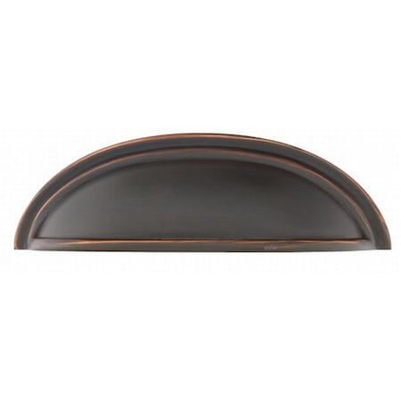 Patioplus 4 in. Center to Center Cup Cabinet Pull, Oil Rubbed Bronze PA1632769